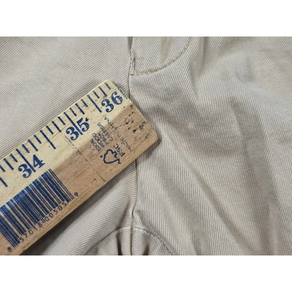 Peter Millar Mens Khaki Tan Pima Cotton Stretch Chino Pants Size 35 Straight Leg